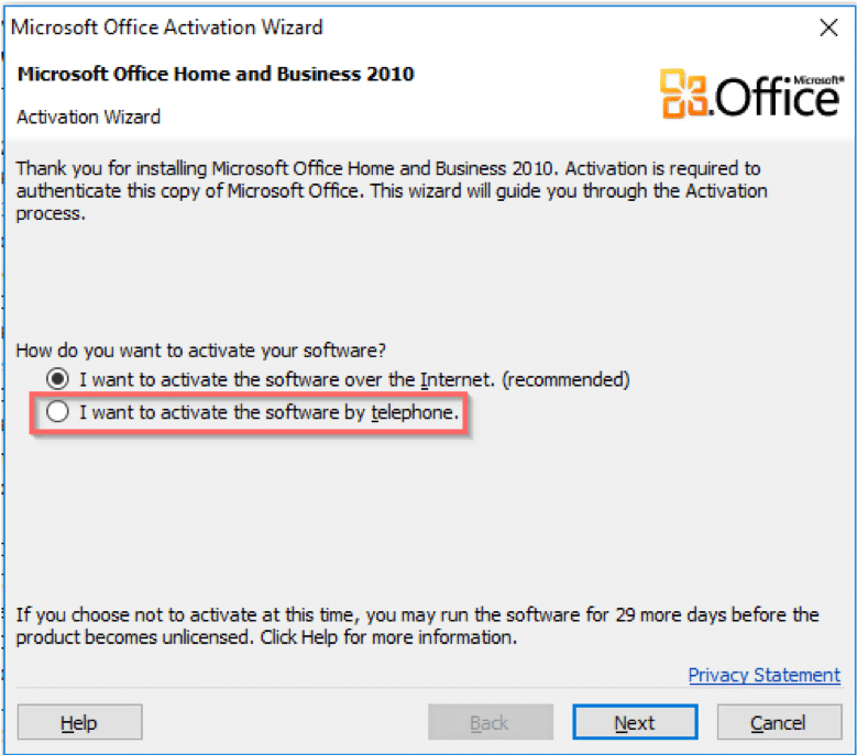 ] How do i activate Office by phone?